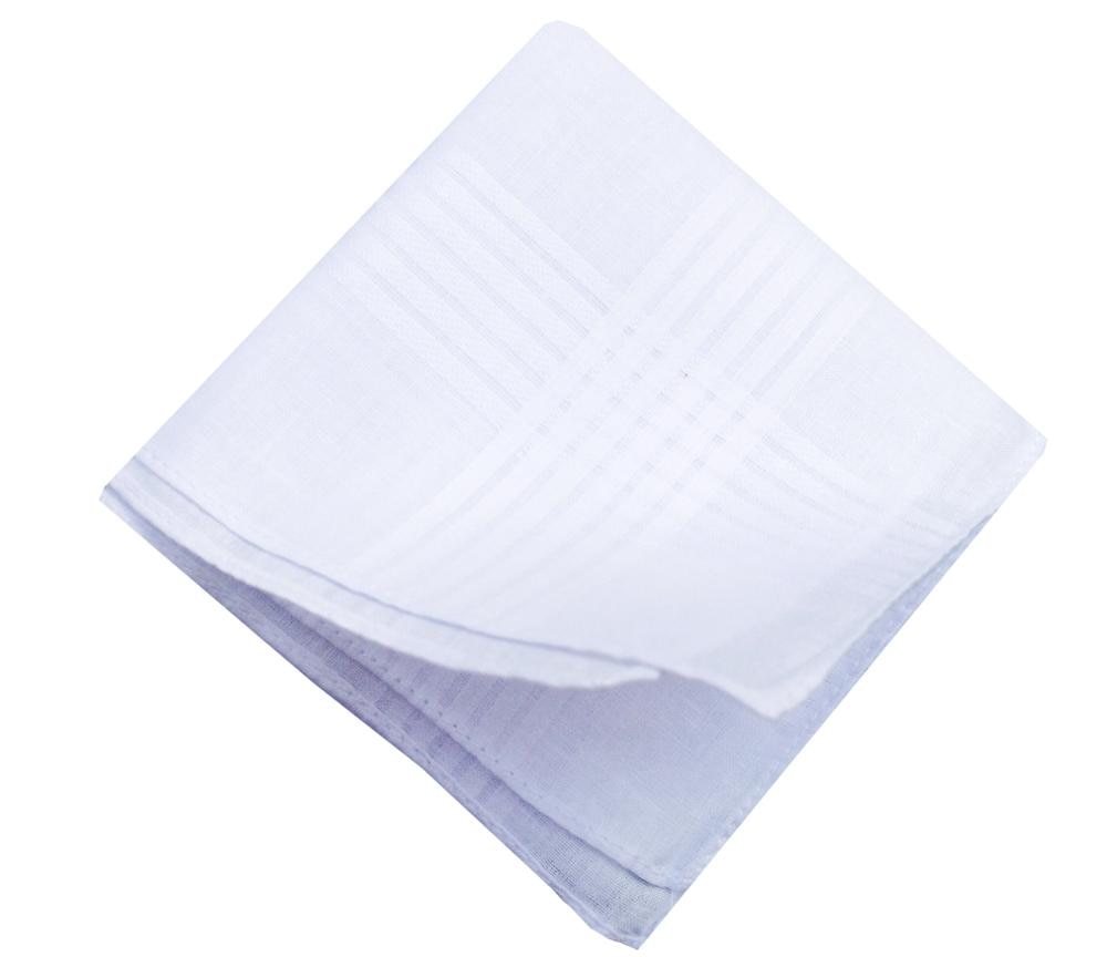 BAIYIXIN Handkerchiefs, Mens Cotton White Hankerchiefs,Pocket Square Hankies/Pocket Hankies 6Pieces