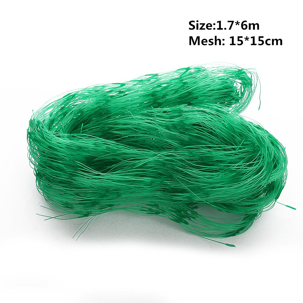 Green Garden Fence Mesh Plant Vines Climbing Net Garden Agriculture Tools Net Bird Net Greenhouse Plastic Net Stand: 1.7x6m 