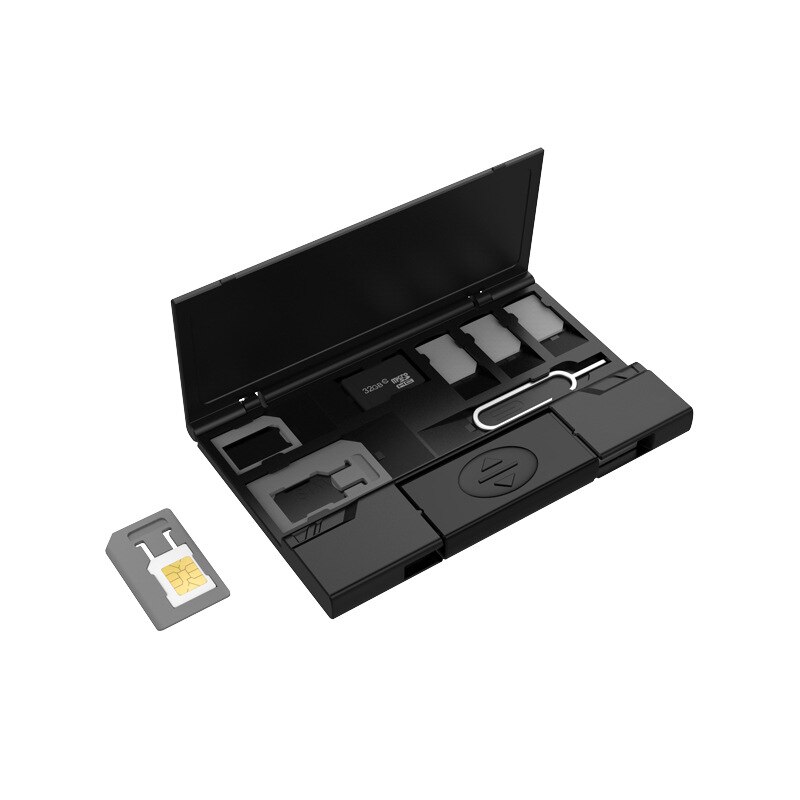 8 In 1 Micro Sim-kaart Nano-Kaarten Tf Card Storage Case Lichtgewicht Multi-Functionele Sim Houder Doos inbegrepen Tf Card -Reader