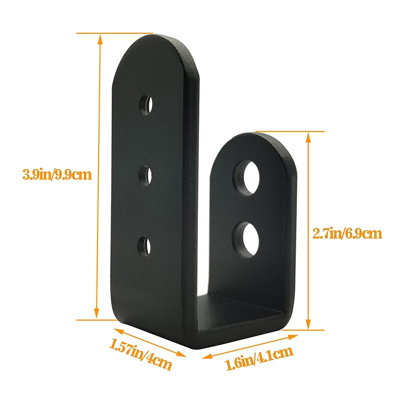 2 Pack Tür Barrikade U Klammern offen Bar Sicherheit Tür Klammern für Haus, Garage Tür Verstärkung Passt 2X4 Bretter