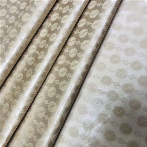 Echt bazin riche getzner atiku stoff für männer 100% baumwolle brokat jacquard stoff bazin riche Stoff5Garten/einstellen L1402-: Champagner