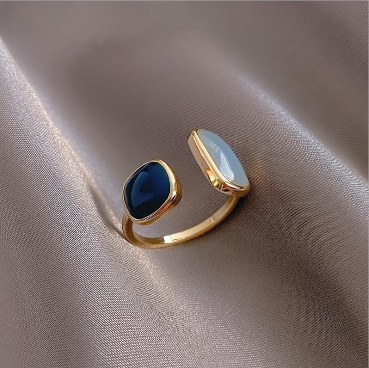anillo de pegamento en forma de gota de rama esmaltada, anillo azul quemado artístico y fresco, accesorios de de de vacaciones para mujer a la y Retro: Morado