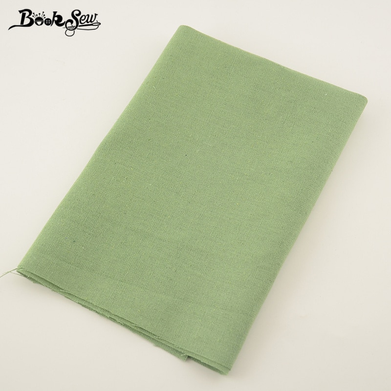 Booksew Cotton Linen Fabric Sewing Material Tissu For Tablecloth Pillow Bag Curtain Cushion Zakka Dark Green Home Textile