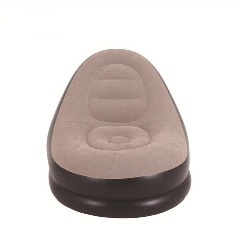 Inflatable Sofa PVC Lunch Break Sofa Bed Portable Set with Pedal Flocking Sofa Chair Inflatable Folding Recliner