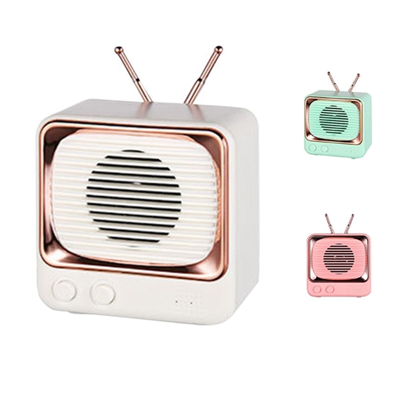 Retro Draagbare Draadloze Bluetooth Speaker Leuke Tv Mini Bluetooth Speaker