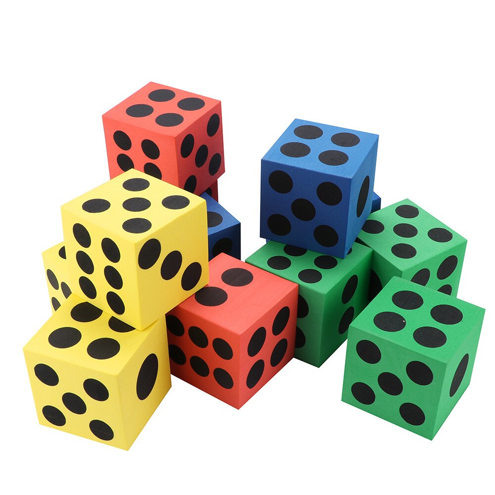 12 Stuks Kinderen Jongens Kinderen Speelgoed Eva Foam Dobbelstenen Zes Zijdig Spot Dices Jongens Meisjes Leren Spelen Accessoire Blokken games Party Speelgoed: Default Title