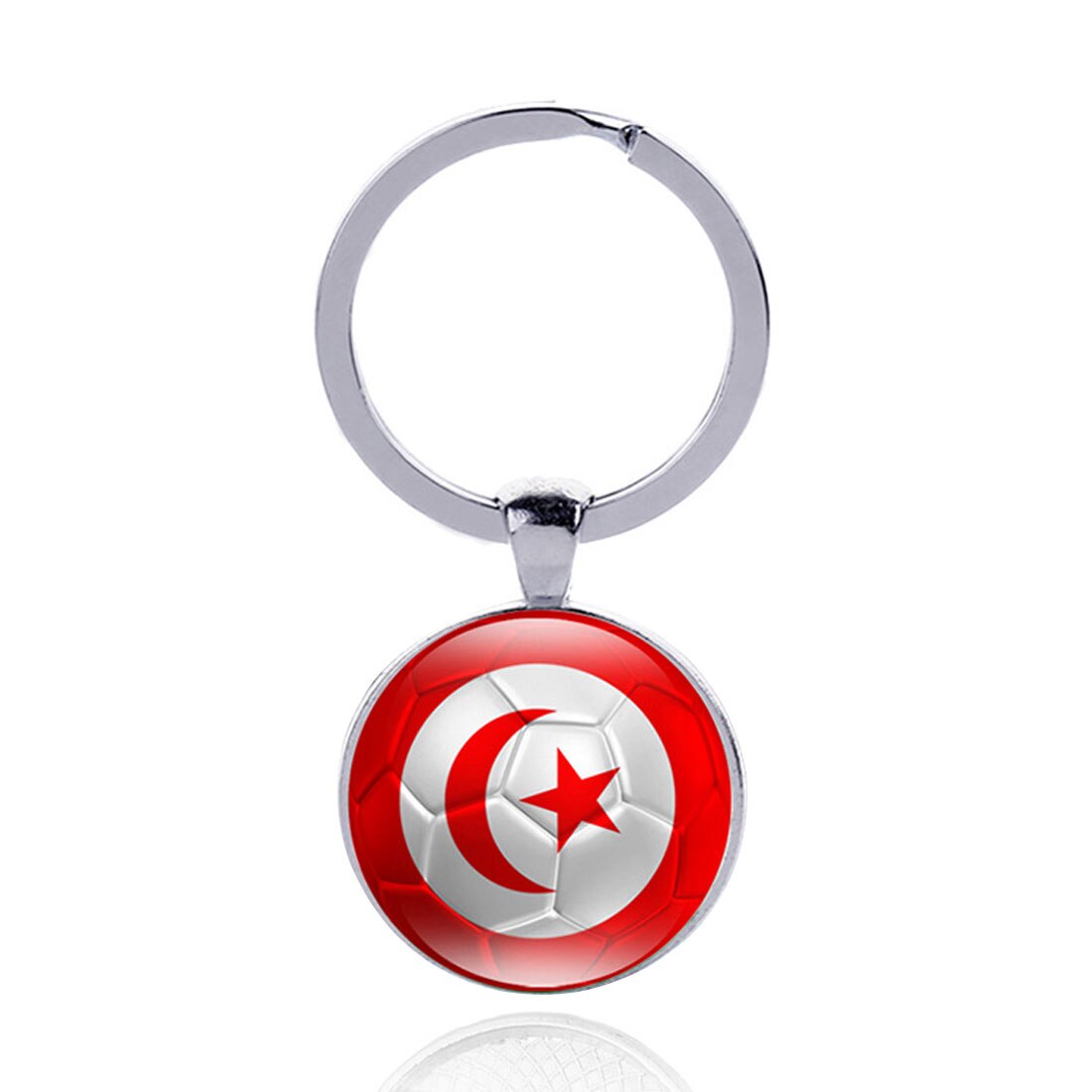 Football Keychains Key ring 32 Countries Peru Sweden Tunisia Senegal Soccer Key Chains Souvenir: Tunisia