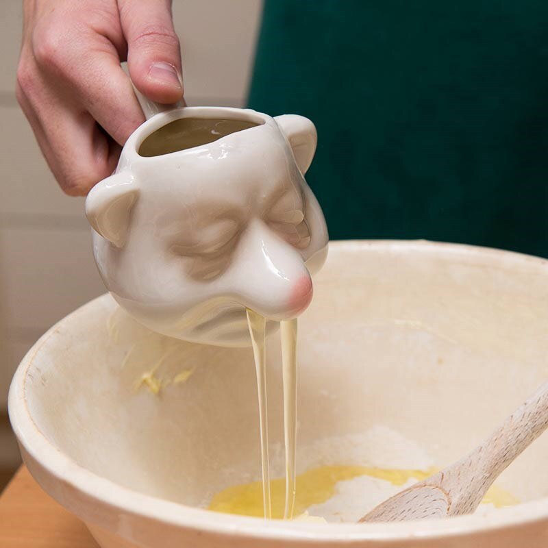 1 Pcs Cartoon Ceramic Egg Divider White Egg Yolk Separator Egg Liquid Filter Baking Utensils Egg Holder Kitchen Supply