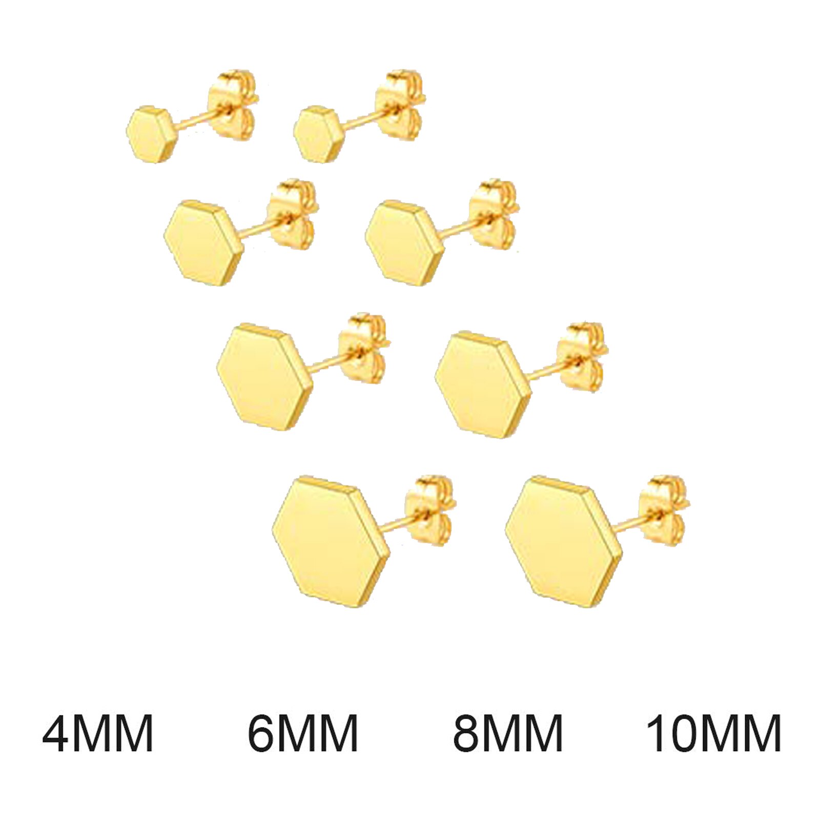 12 Pairs 20G 18G Surgical Steel Flat Top Stud Earrings Set For Women