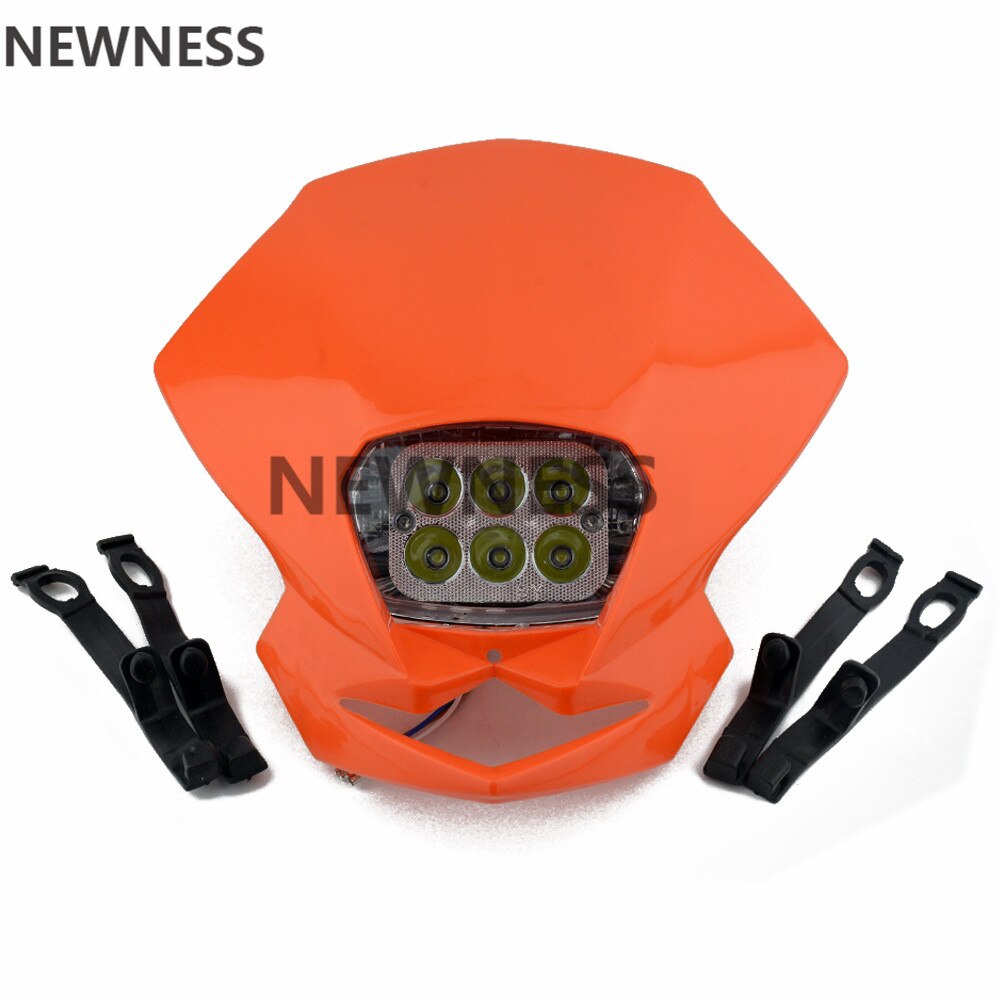 Faros LED universales para motocicleta, lámpara Enduro para KLX, KDX, bicicleta RMZ, DRZ, DR, XR, YZ, CR, Supermoto