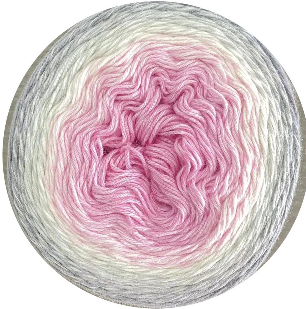 Regenbogen-Farbverlaufs-Baumwollgarn, handgestrickt, Häkelgarn für Heimdekoration, Kuchen gemusterter Garn-Färbeprozess: Gold
