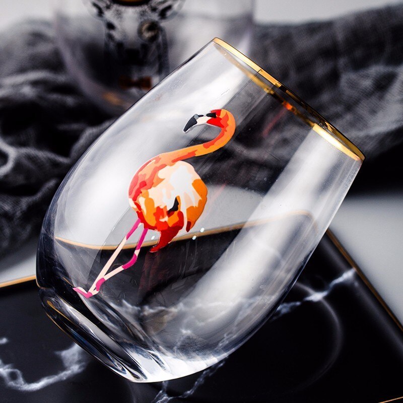 Northern Europe MEOR Cat Big Belly Gold Rim Wine Glass Mousse Tray Dessert Juice Cocktail Egg Shape Swig Cup Travel Cooler Mugs