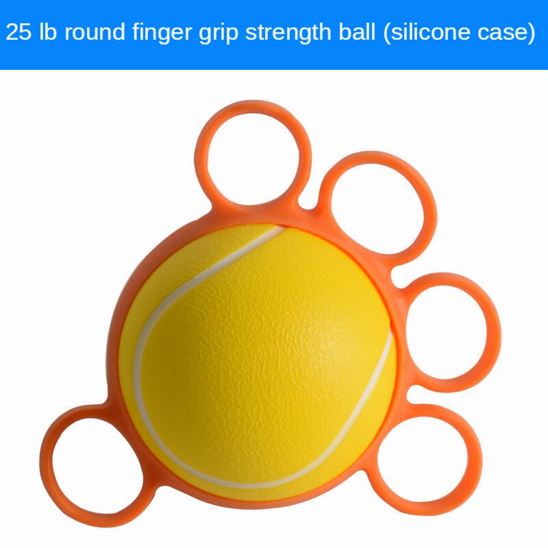 1 Pc Vinger Grip Bal Massage Revalidatie Training Ouderen Oefening Bal Hand Vinger Sterkte Cirkel Grip Apparaat: Bruin
