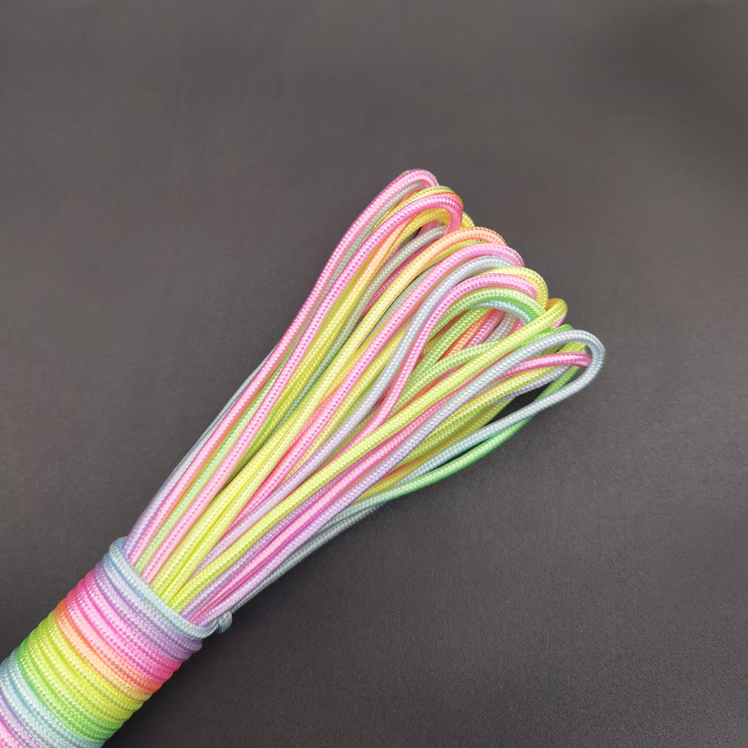 Cuerda de arco iris de 31 metros, 2mm /3mm /4mm de diámetro, 7 hebras, cuerda de paracaídas, escalada, camping, equipo de supervivencia, pulsera de cuerda de paracaídas: Verde / 31 m