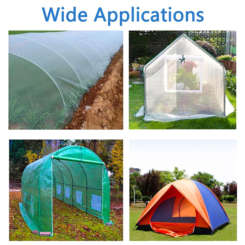 Ruban de réparation de film transparent, patch de réparation de serre, bande de hangar adhésif, degré UV, bain, agriculture, jardin, 10m