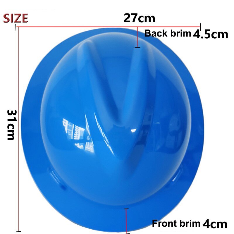 Full Brim Hard Hat with Lining V Gard Safety Helmet Accessories for Construction Engineers Railway Metallurgy Wide Brim Work Cap