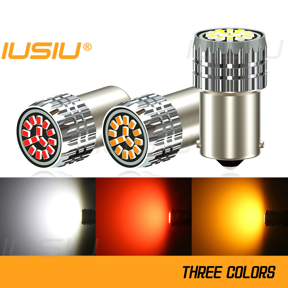 Iusiu 2 Stuks R 5W R 10W 1156 Led 1157 Lamp Bay15d Ba 15S P 21W P21/5W Draai Rem Achteruitrijsignaal Parking Achterlicht Drl Rode Autolampen
