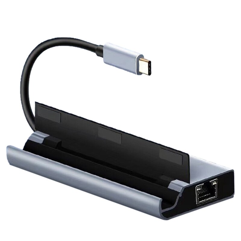 Docking Station 7-In-1 Multi-Function Docking Station TYPE C to Ethernet Gigabit + HDMI HD Converter: Default Title