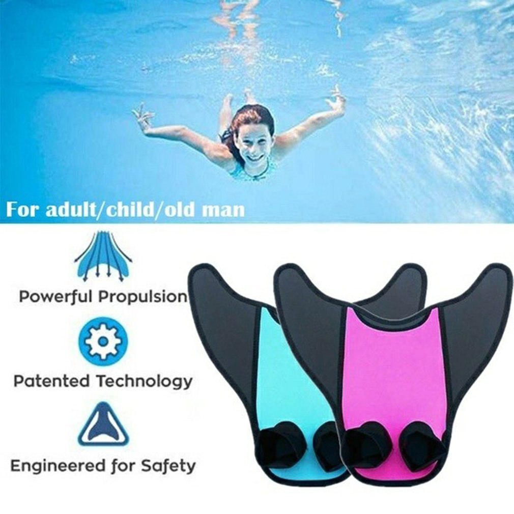 Mermaid Swimming Fins Duck Flippers Rubber Short Swim Fins Universal Size Adjustable Fins Neutral Flippers