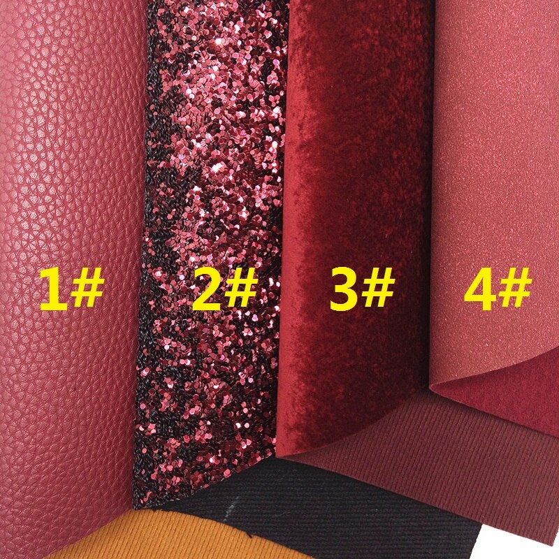 Vin glitter tyg, glitter sammet, litchi mocka syntetiskt läder tyg lakan för rosett  a4 21 x 29cm blinkande ming  xm689