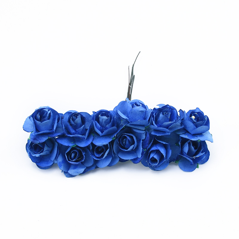 12 stuks Decoratieve bloemen kransen scrapbooking Papieren bloemen kerst decoraties voor thuis diy box kunstbloemen: 11