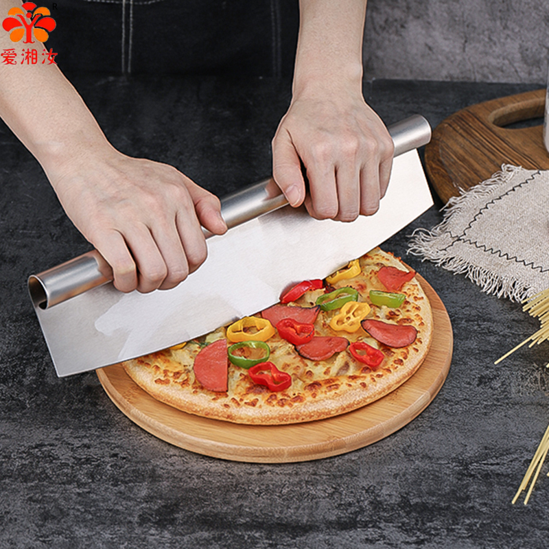 Aixingru-Schaukel-Pizza messer Gerät-setzt, Fahrrad-Rund messer, Utensilien, Bäckerei zubehör, Küchen werkzeuge aus Metall