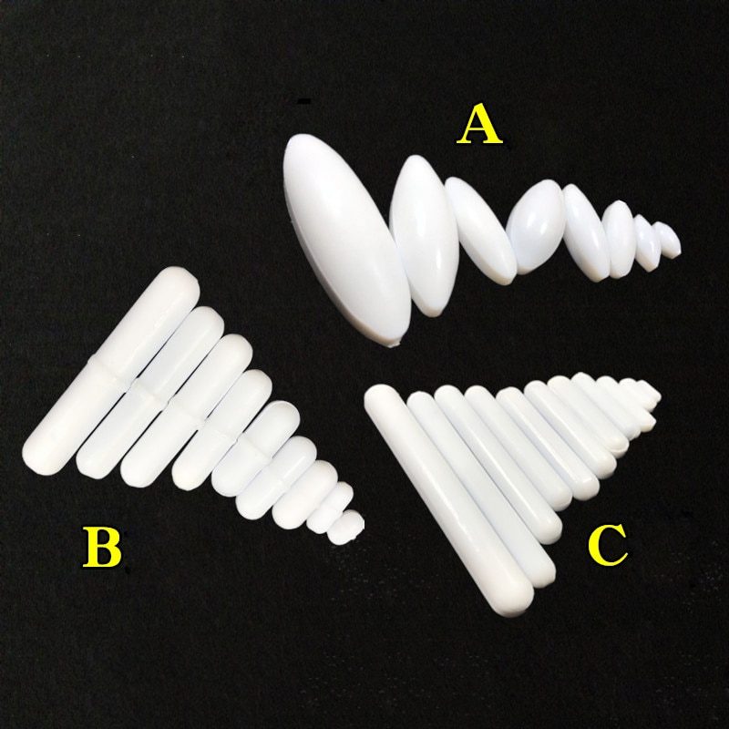 5PCS Magnetic Stirrer Bar Mixed Size PTFE Magnetic Stirrer Mixer Stir Bars