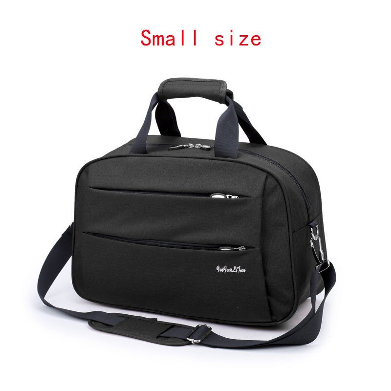 Mannen Business Reistas Grote Capaciteit Vrouwen Reizen Plunjezakken Bagage Handtas Outdoor Opslag Verpakking Cube Bagage Tote: Small Black bag