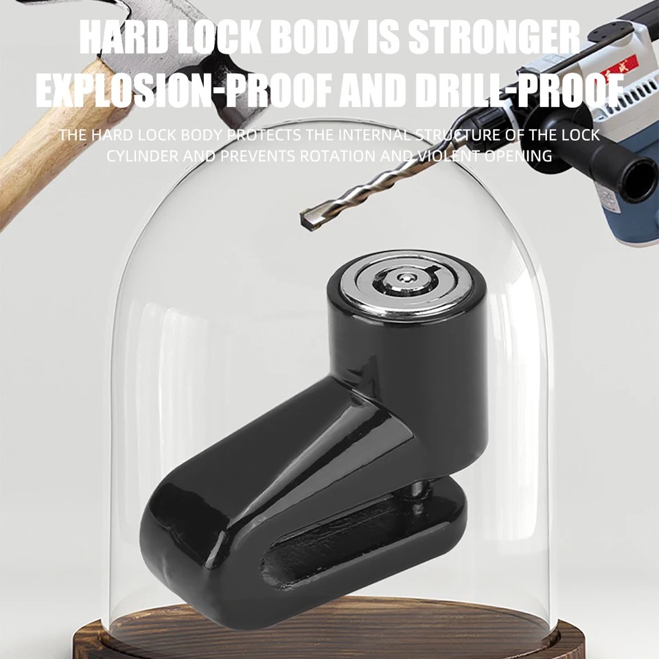 Beveiliging Antidiefstalslot Fietsschijfremslot Fiets Motor Mini Antidiefstal Draagbaar hangend remslot van aluminiumlegering