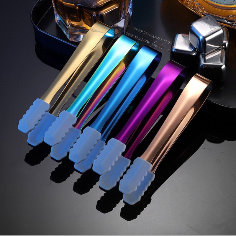 1pcs Ice Clip Ice Tong Bread Food BBQ Clip Multicolored Sugar Tongs Small Ice Tongs Ice Cooling Ice Cube Small Kitchen Tongs