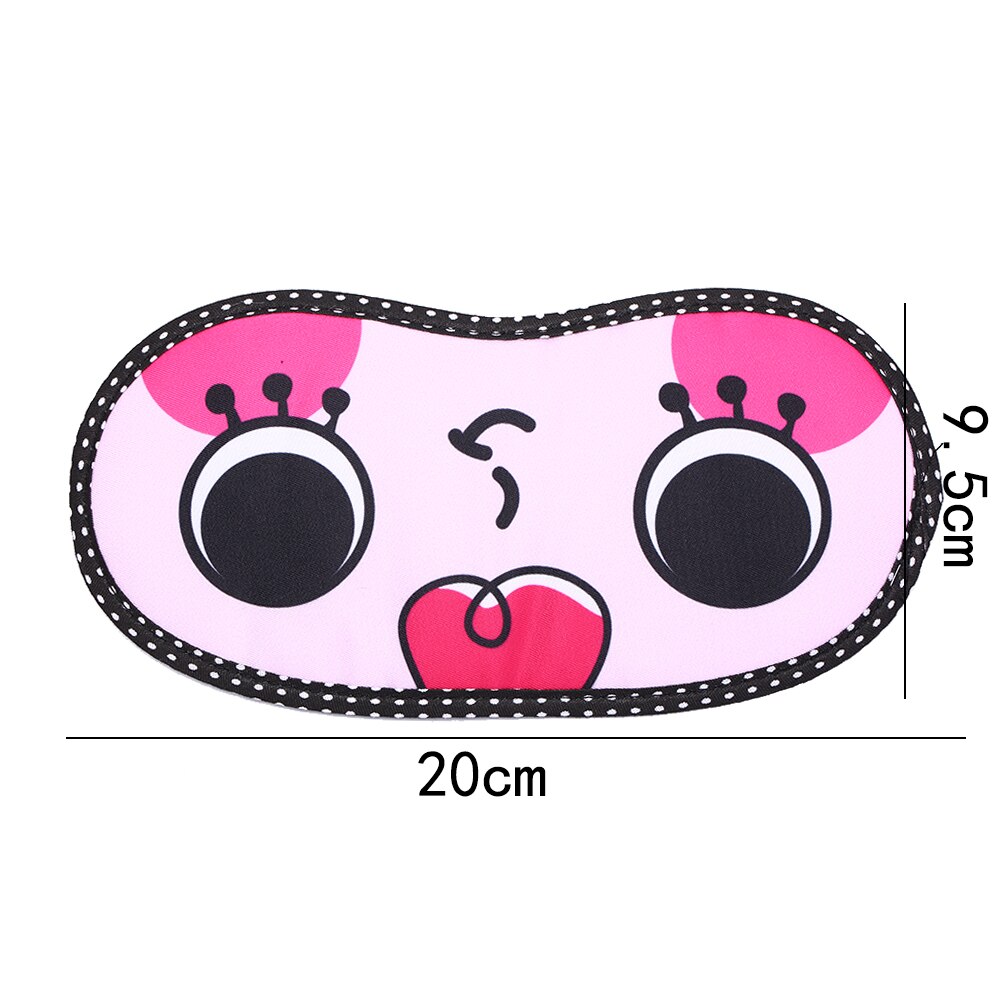 1 pièces belle bande dessinée dormir masque pour les yeux sieste soins des yeux ombre bandeau masque de sommeil yeux couverture sommeil voyage repos détente aide outils