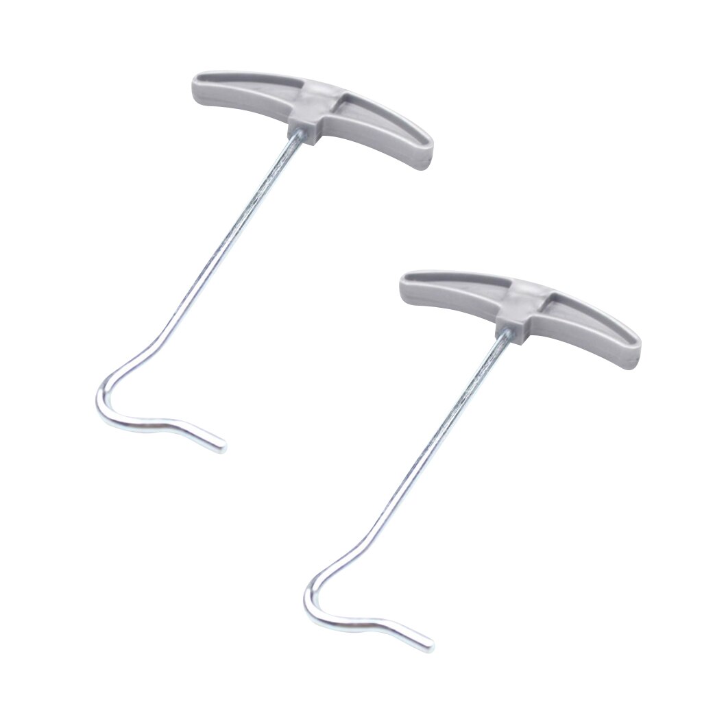 2Pcs Tent Peg Puller Steel Hook Extractor Caravan Awning Camping Outdoor Kit