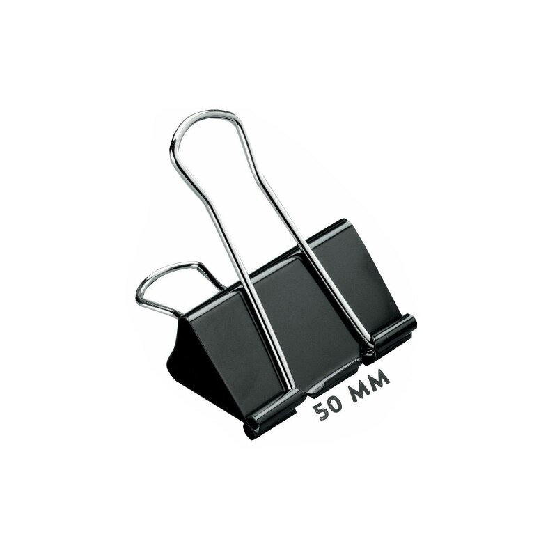 Bulldog Foldback Clips 51 41 32 25 19 mm Size Metal Binder Grip Clips Clamps Office School Stationery Paper Document Clip: 1pcs 50mm