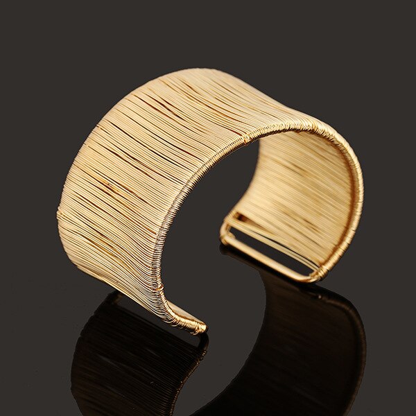 Pulseras anchas huecas para hombres y mujeres, brazaletes Retro de aleación abierta, joyería de para hombres y mujeres, ,: E2100 gold