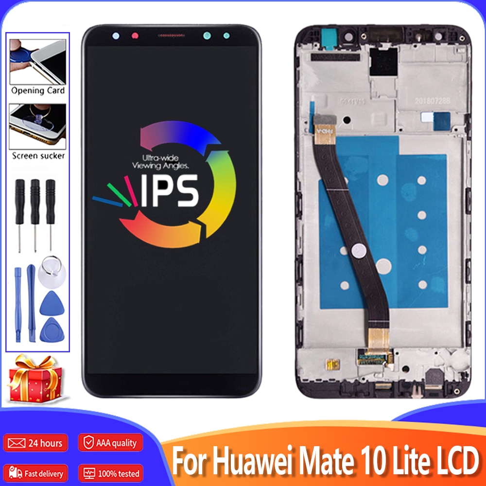 Ensemble écran tactile LCD de remplacement, avec châssis, pour Huawei Mate 10 Lite, Original