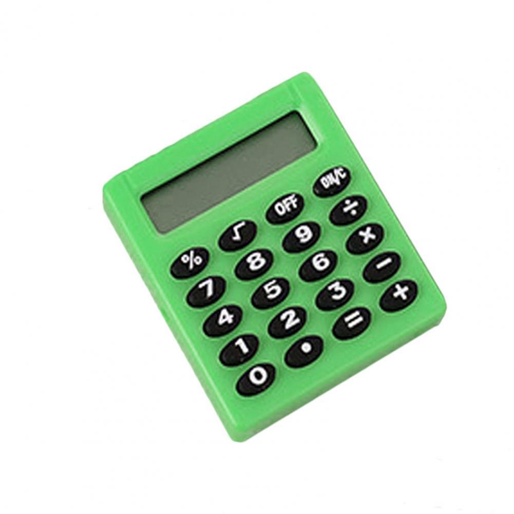 Portable Digit Display Mini Calculator Pocket Size Desktop Calculator Handheld Student: Green
