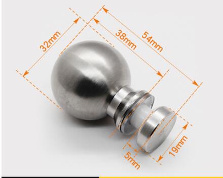 1pcs Stainless steel glass door handle solid single hole Bathroom Shower door knob drawer pulls furniture Hardware: E