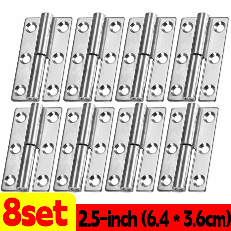 Universal Door Hinges Connector Detachable Flag Lift Off Door Hinge Stainless Steel Slip Joint Cabinet Cupboard Hinge Hardware: Blue and White Stripe