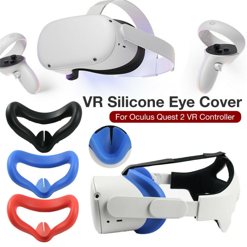 Vr Gezicht Siliconen Beschermhoes Gezicht Pad Voor Oculus Quest 2 Gezicht Kussenhoes Transpiratie 3D Bril Vr Bril Protector