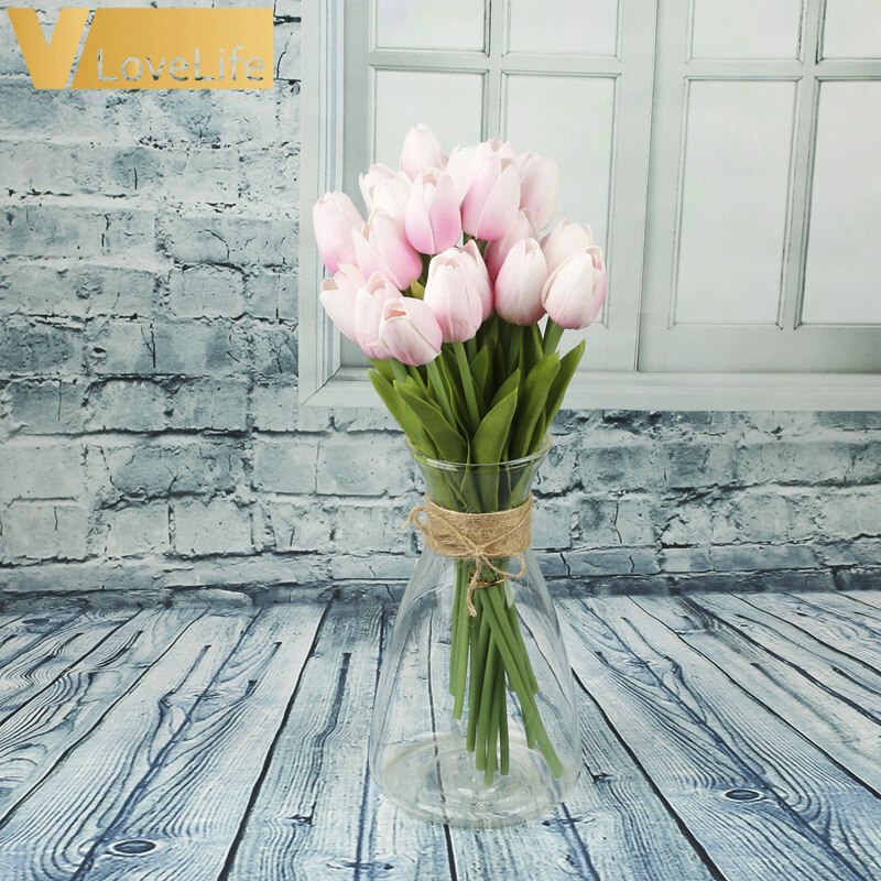 10 Stck Knstliche Tulpen Blumen PE Rose Dekor Lav...  Grandado