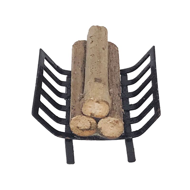 1/12 Dollhouse Miniature Furniture Metal Rack with Firewood for Fireplace Living Room Decor Collection QX2D