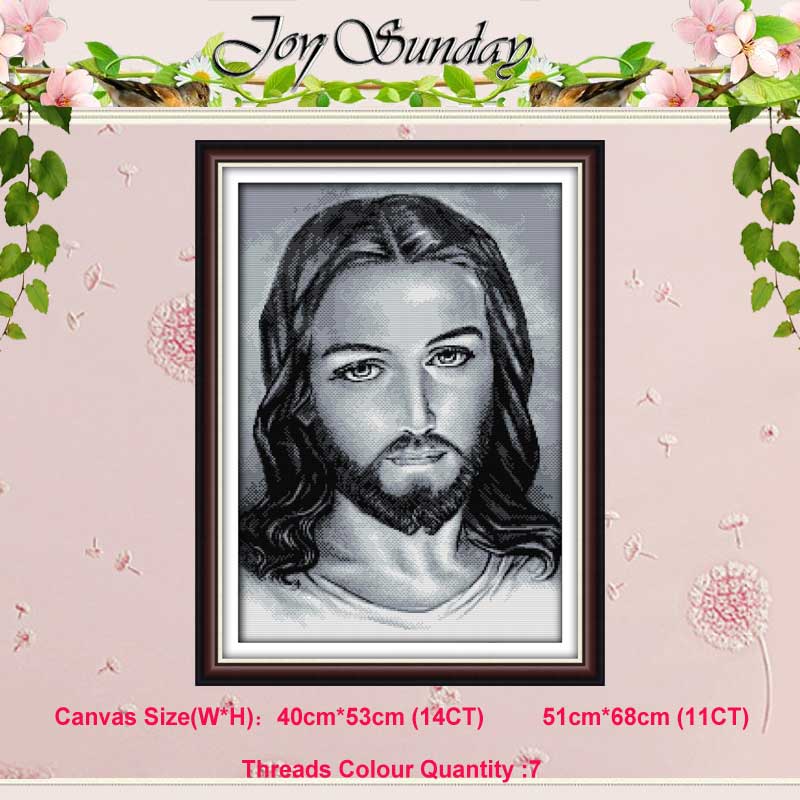 Angel Baby Girl Lover counted Cross Stitch 11CT 14CT Cross Stitch Set DIY Cross-stitch Kit Embroidery Needlework: Jesus / 14CT picture printed