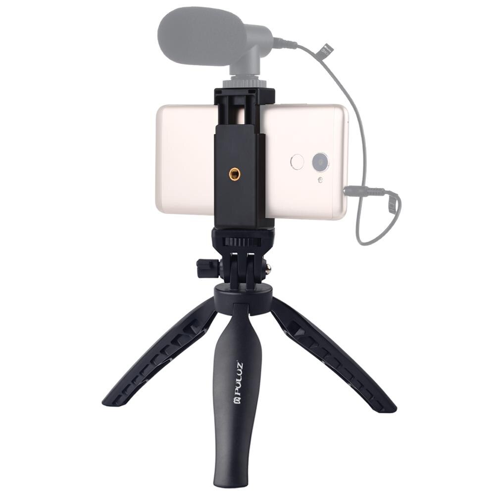 Desktop Mini Tripod with Mount Holder Cold Shoe for Mobile Phones Stands for Live Video Blogger