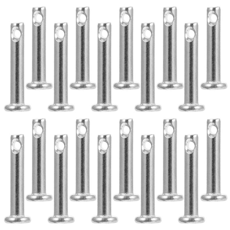 20pcs Stainless Steel Flat Head Pin Door Bolts Sturdy Clevis Fastener With Single Hole