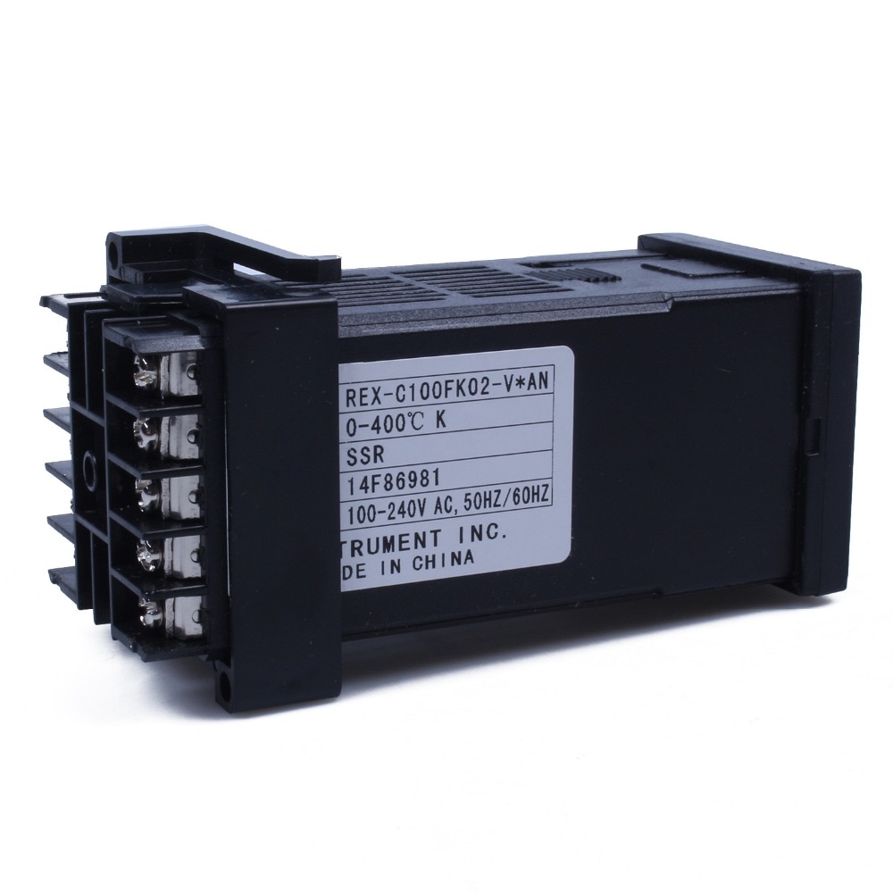 Digital 220V PID REX-C100 Temperature Controller + max.40A SSR + K Thermocouple PID Controller Set + Heat Sink
