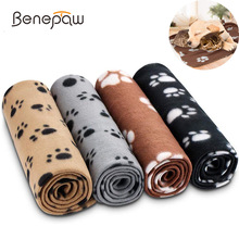 Benepaw – couverture chaude et douce pour chiens, tapis pour animaux de compagnie, confortable, imprimé pattes, convient aux petits, moyens et grands chiots et chatons