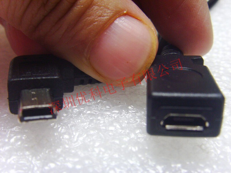 Voor V8 micro V3 Mini 5pin USB vrouw naar man 30cm mannelijk hoofd buigen koperen kabel