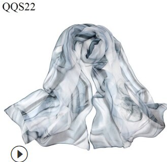 beach flower print Georgette chiffon scarf silk square hijab cool shawl ladies foulard femme Scarves hair bufanda mujer: 2