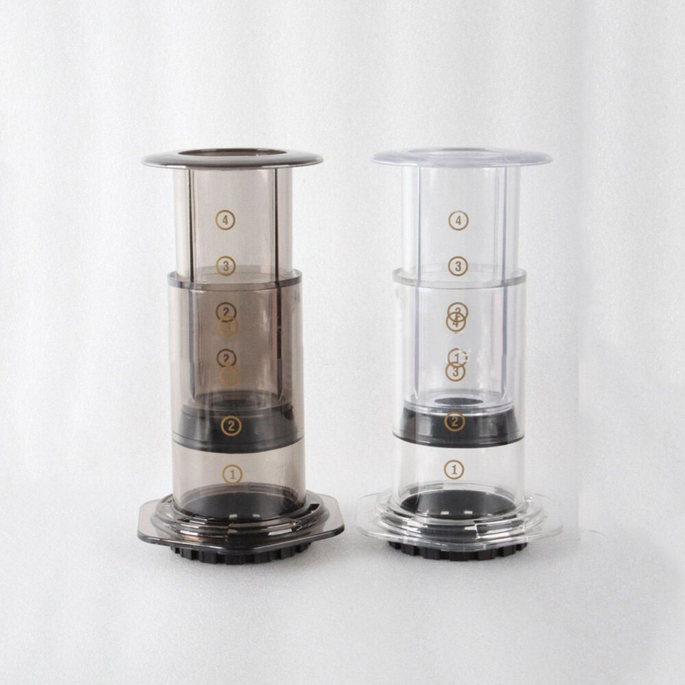 Portable Coffee Machine PP Material Safety Espresso Coffee Maker Coffee Pot for AeroPress Machine Travel Kitchen Coffee Tools: Clear