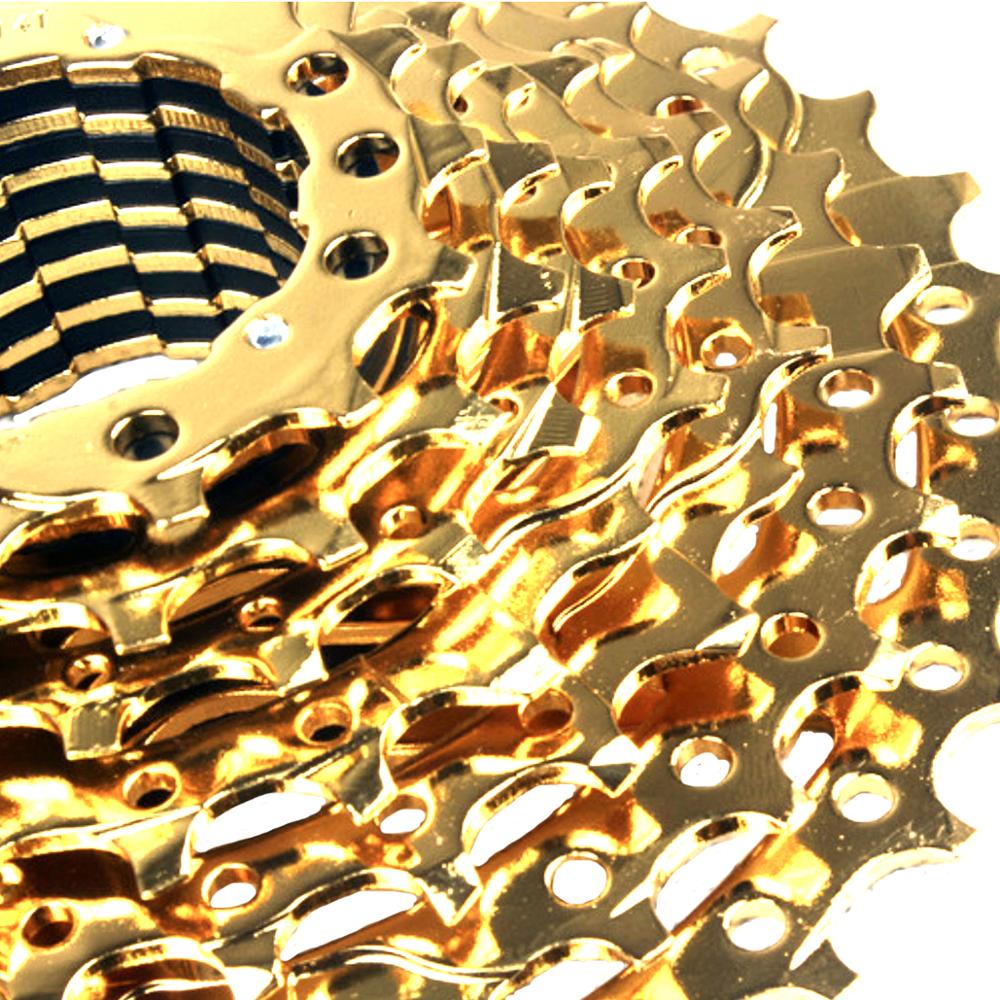 9 hastighed guld cykel frihjul 11-13-15-17-19-21-24-28-32t mountainbike frihjul stål kassette svinghjul til shimano sram